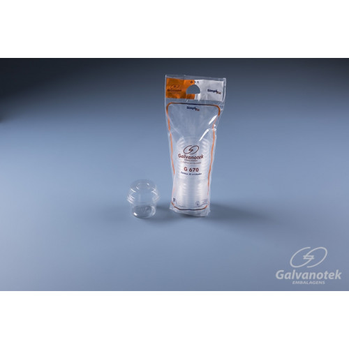 EMBALAGEM PARA MOUSSE 110 ML 7,9CMx7CM SIMPLIF ACRÍLICO GALVANOTEK PT C/ 10 UN (G670ACR)