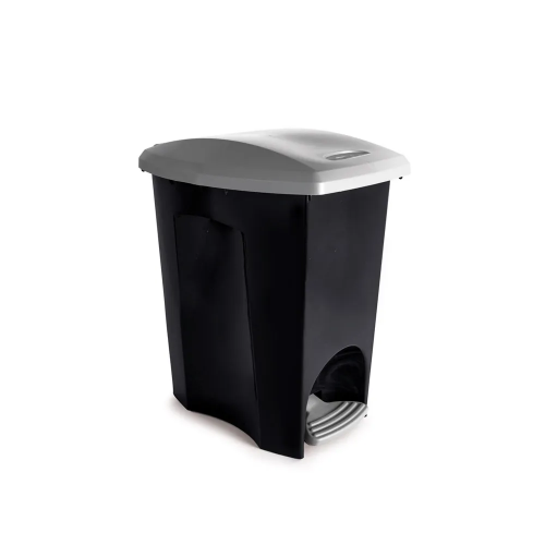 Lixeira Com Pedal 7 Lt Eblack Cesto De Lixo Cozinha Banheiro