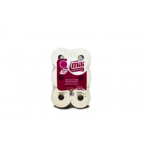 PAPEL TOALHA BOBINA 6x20x200 MTS 100% CELULOSE SUPREMA 34GR MILI C/ 6 UN (181/641)