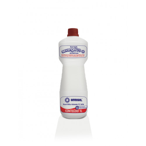 ALCOOL LIQUIDO 70% 1 LT SEVENGEL CX C/ 12 UN (5792)