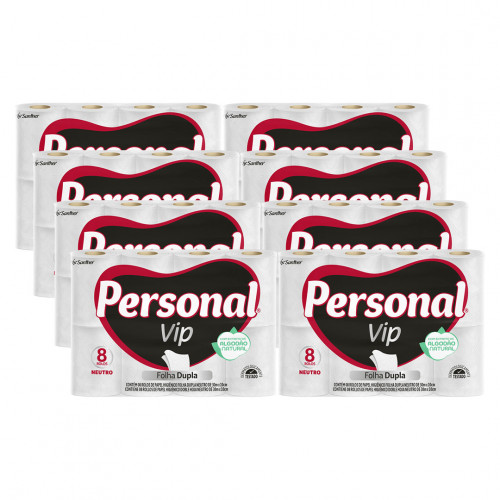 PAPEL HIGIÊNICO PERSONAL VIP FOLHA DUPLA 30 MTS SANTHER FD C/ 64 UN (PVC84)