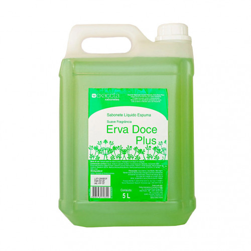 SABONETE LIQUIDO 5 LITROS C/ ESPUMA ERVA DOCE EXACCTA C/ 1 UN (E-5000EDEP)