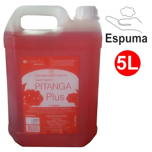 SABONETE LIQUIDO 5 LITROS C/ ESPUMA PITANGA EXACCTA C/ 1 UN (E-5000PIEP)