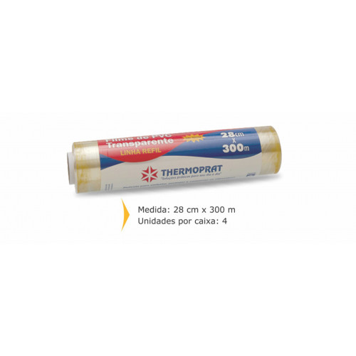 FILME PVC 28X300 M THERMOPRAT - CAIXA C/ 4 UNIDADES