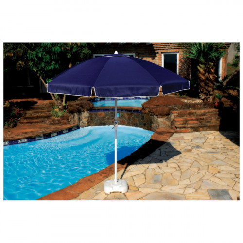 Guarda-Sol Alumínio Com Manivela Azul 2,50m Mor