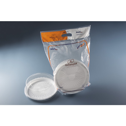 EMBALAGEM PARA BOLO/TORTA 30x10CM MEDIO BRANCO SIMPLIFIC GALVANOTEK PT C/ 10 UN (G56M)