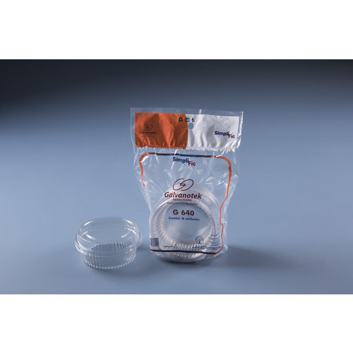 EMBALAGEM PARA DOCE REDONDO 170 ML 10,6x4,6CM SIMPLIFIC GALVANOTEK CX C/ 600 UN (G640)