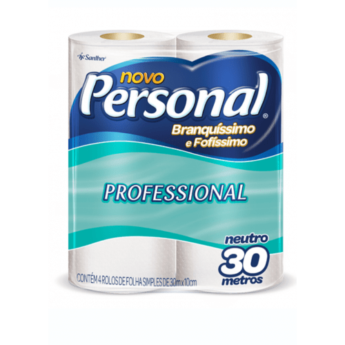 PAPEL HIGIÊNICO PERSONAL FOLHA SIMPLES 30 MTS SANTHER C/ 60 UN (PPS45)