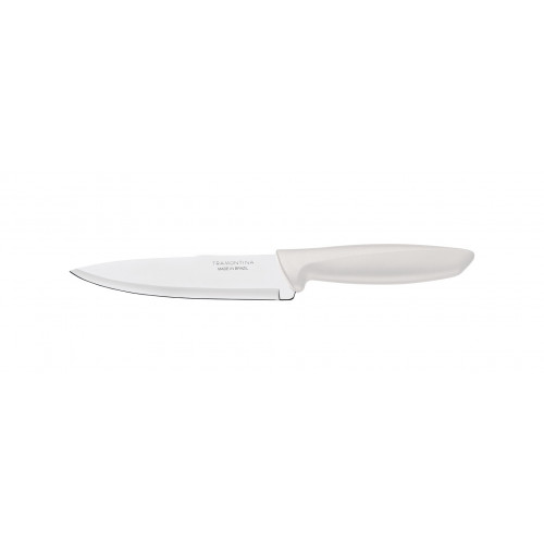 Faca Chef Tramontina Plenus Lâmina Aço Inox Cabo Branco 6"