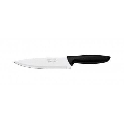 FACA CHEF EM AÇO INOX PRETO PLENUS 7" TRAMONTINA