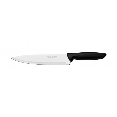 Faca Chef Tramontina Plenus Lâmina Aço Inox Cabo Preto 8"