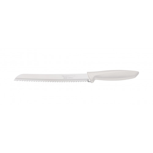 Faca Para Pão Tramontina Plenus Em Aço Inox Off White 8''