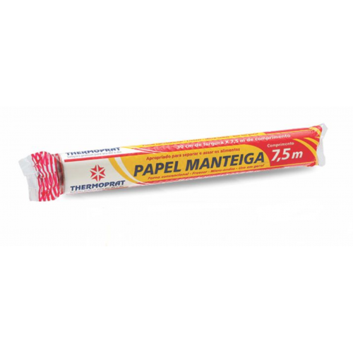 PAPEL MANTEIGA 30X7,5 M THERMOPRAT - CAIXA C/ 25 UNIDADES