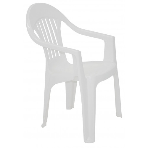 Poltrona Com Braços Monobloco Branca Imbe Tramontina