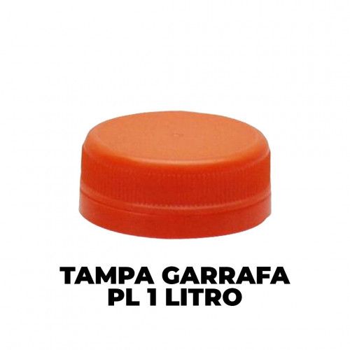 TAMPA P/ GARRAFA PEAD E PET 1 LITRO LARANJA C/ ROSCA USICOMP - 100 UNIDADES