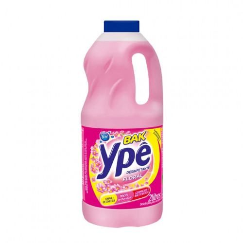 Desinfetante Uso Geral Ypê Bak Floral 2 Litros Cx Com 6 Un