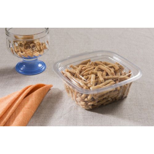 POTE RETANGULAR COM TAMPA ARTICULADA 500 ML 14,5x13x5,3CM GALVANOTEK CX C/ 200 UN (GA90)