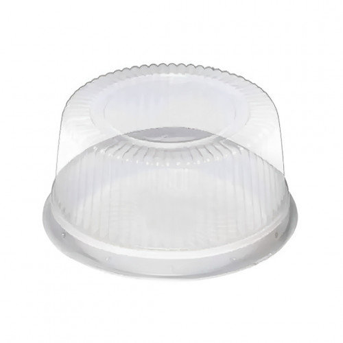 EMBALAGEM PARA BOLO/TORTA 25x10CM ALTO BRANCO GALVANOTEK CX C/ 100 UN (G37MA)