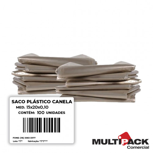 SACO PLÁSTICO BD CANELADO 15X20X0,10 C/ 100 UN ZPP