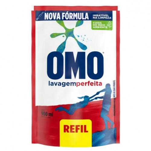 LAVA ROUPAS LIQ 900 ML OMO MULTIACAO - SACHE 900 ML UN COM 1 UN