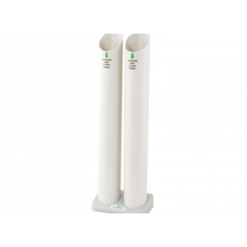 LIXEIRA DUPLA ÁGUA/ÁGUA 150/180/200 ML TRILHA BRANCA CX C/ 1 UN (T-1005AA)