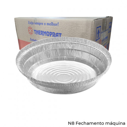 PRATO ALUMÍNIO NR 08 FECHAMENTO MÁQUINA THERMOPRAT - CAIXA C/ 400 UNIDADES