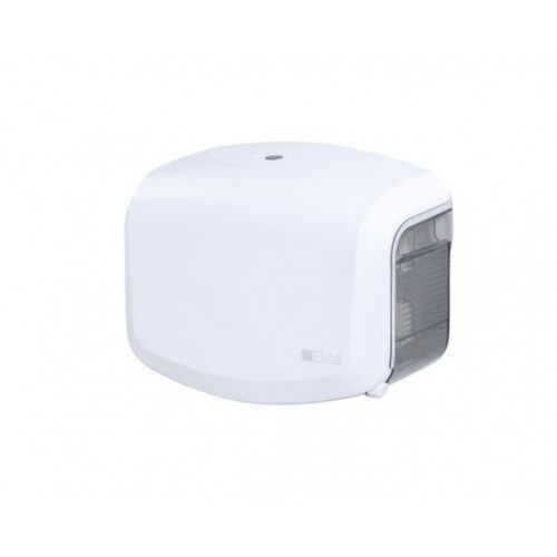 DISPENSER PARA PAPEL HIGIÊNICO INTERFOLHADO BRANCO/FUME ELISA CX C/ 6 UN (EL-KKBF)