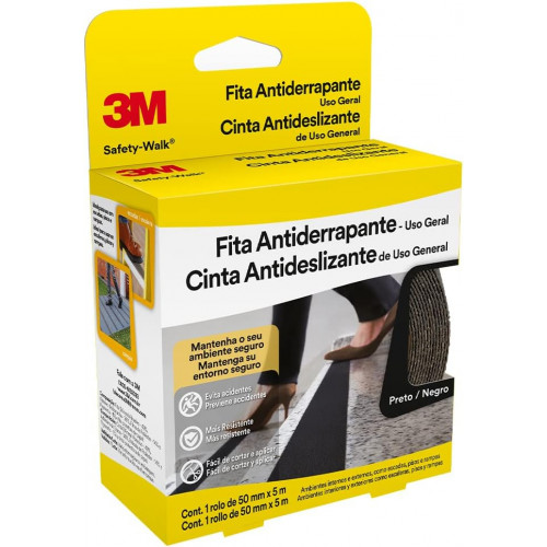 FITA ANTIDER 50MMX5M PRETA 3M C/ 1 UN