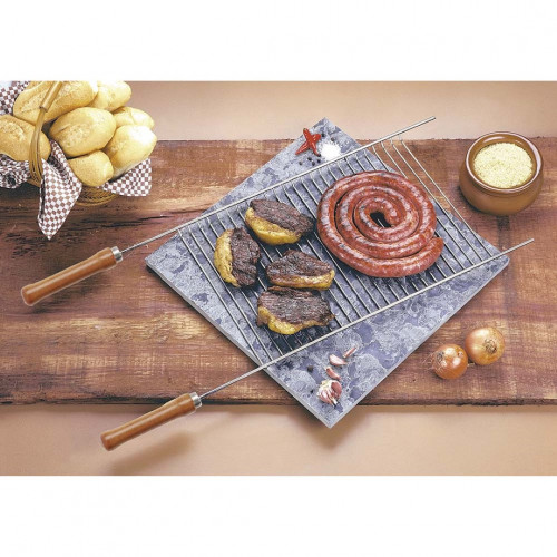 Grelha Simples Churrasco E Preparo Carnes No Geral 02 - Mor