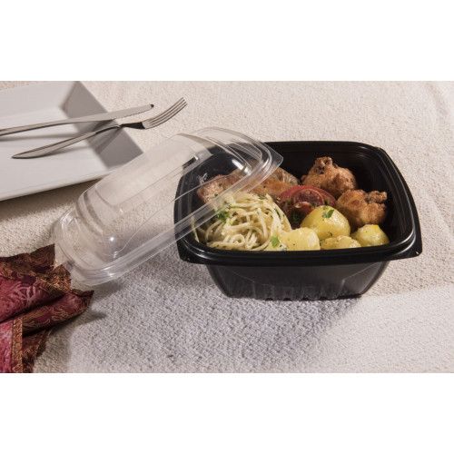 POTE FREEZER/MICROONDAS 17x17x7CM 1,3 ML PRETO GALVANOTEK CX C/ 100 UN (G337)
