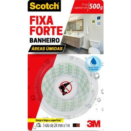 FITA DUPLA FACE BANHEIRO 24X1,0 M 3M CX C/ 12 UN