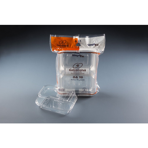 EMBALAGEM PARA ROCAMBOLE 24x16x10CM ALTO CRISTAL SIMPLIFIC GALVANOTEK CX C/ 90 UN (GA20)