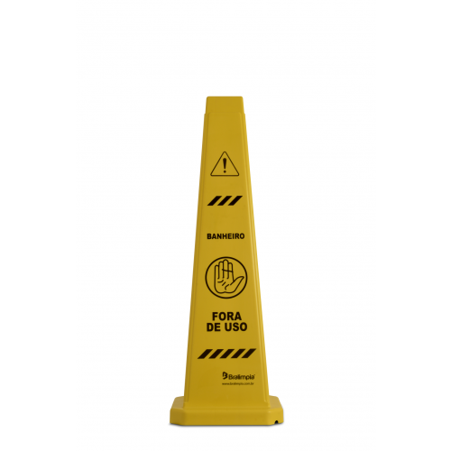 CONE SINALIZADOR BANHEIRO FORA DE USO BRALIMPIA (CONE0003)