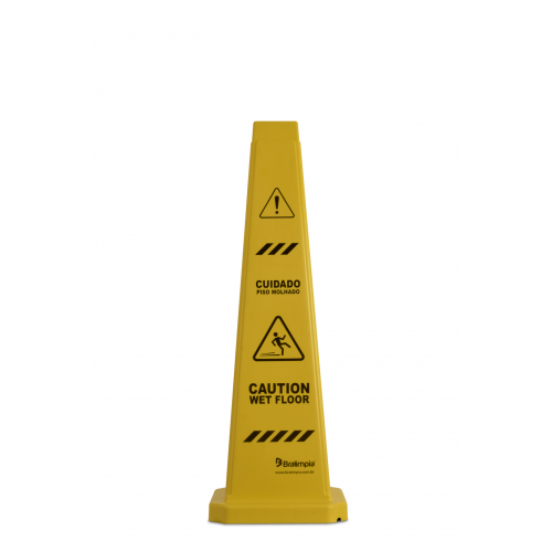 CONE SINALIZADOR CUIDADO PISO MOLHADO BRALIMPIA (CONE0002)