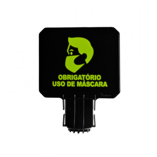 PLACA PARA CONE OBRIGATÓRIO USO MASCARA BRALIMPIA (PLCO2008)