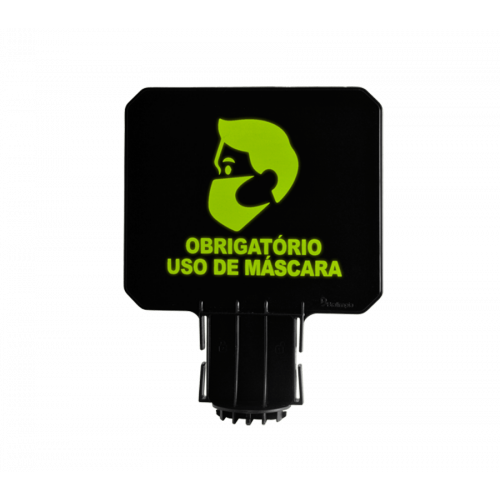 PLACA PARA CONE OBRIGATÓRIO USO MASCARA BRALIMPIA (PLCO2008)