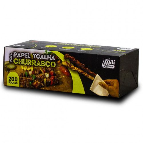 TOALHA DE PAPEL FOLHA SIMPLES P/ CHURRASCO 200 FOLHAS MILI (783)