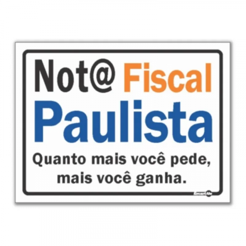 PS 15X20 NOTA FISCAL PAULISTA ENCARTALE - PS-649 UN COM 1 UN