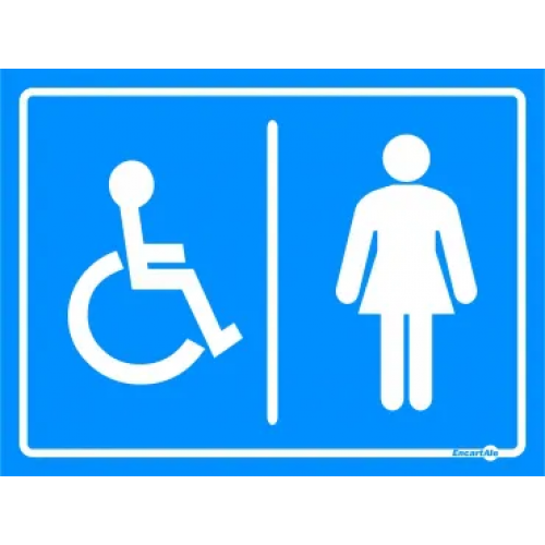 PS 15X20 BANHEIRO CADEIRANTE FEMININO ENC - PS-835 UN COM 1 UN