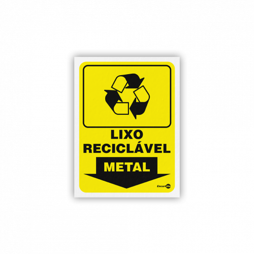 PS 30X13 LIXO RECICLAVEL METAL ENCARTALE - PS-196 UN COM 1 UN