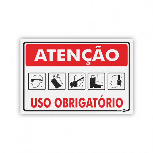 PS 20X30 ATENCAO EPIS DIVERS USO OBRIGATO - PS-487 UN COM 1 UN
