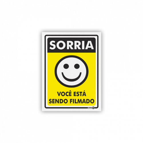 PS 15X20 SORRIA VOCE ESTA SENDO FILMADO - PS-91 UN COM 1 UN