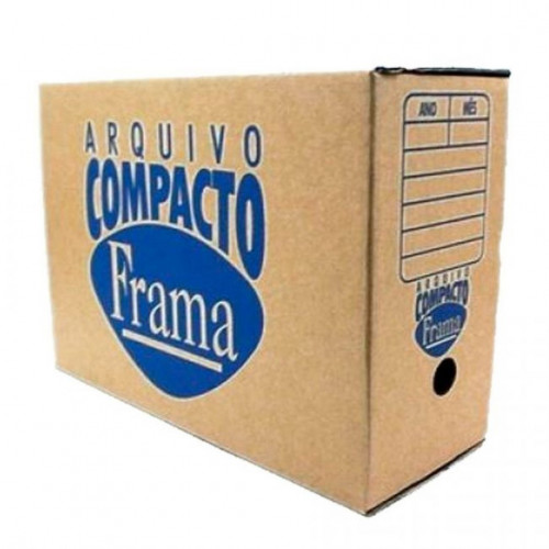 ARQUIVO MORTO PAPELÃO 250X355X135 MM FRAMA PT C/ 25 UN