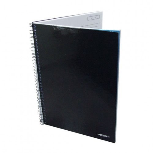 CADERNO CAPA DURA PRETO 1 MT TAMOIO NEUTRO C/ 96 FOLHAS