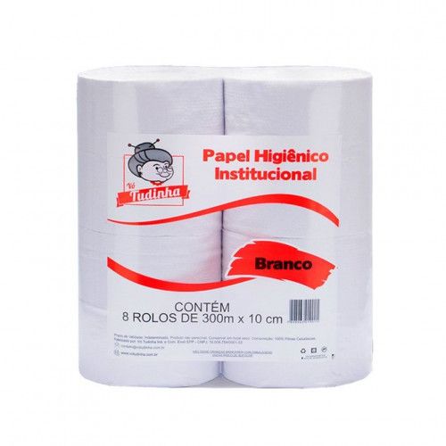 HIGIENICO FS 8X300 MT VO TUDINHA PAPEIS - 2.300 BRANCO FD COM 8 UN