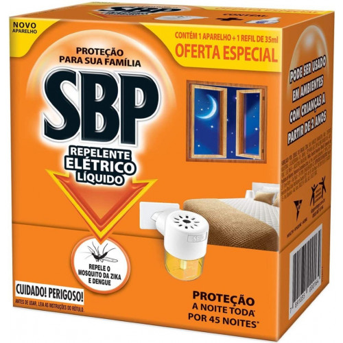 SBP APAR+REFIL 45 NOITES ELETRICO 35ML - PRM MULTIACAO UN COM 1 UN