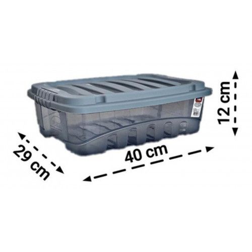 BOX BAIXO 9,3 LITROS 40X29X12 COLORIDO PLASÚTIL (9073)