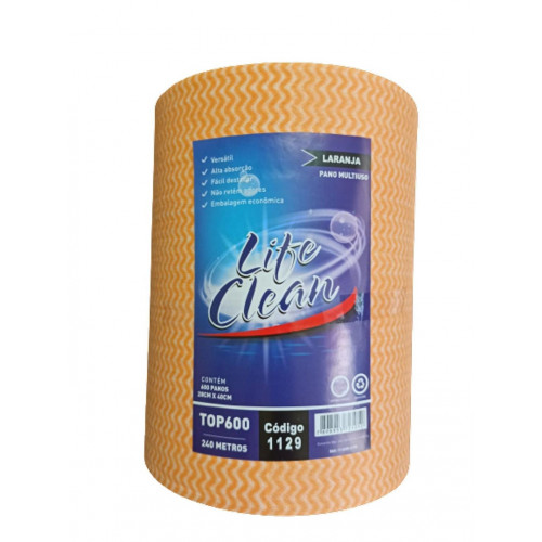 Pano Tnt 28cmx240mx35 Gr Laranja Life Clean