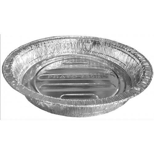 PRATO ALUMÍNIO P/TORTA 730ML C/ TAMPA PET THERMOPRAT - CAIXA C/ 25 UNIDADES