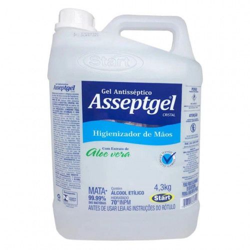 ALCOOL GEL 4,3 KG A VERA ASSEPTGEL - 36838 CX COM 4 UN